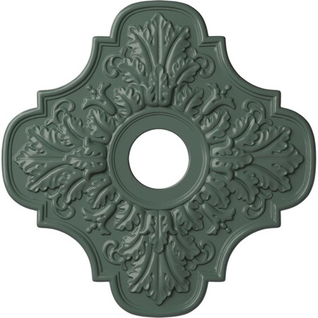Ekena Millwork Peralta Ceiling Medallion (Fits Canopies up to 4 5/8"), 17 3/4"OD x 3 1/8"ID x 1"P, Cloud Burst CM17PECBF